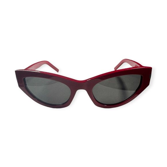 Saint Laurent Grace Cateye Sunglasses SL 215 001 Burgundy Rare VTG main image 7